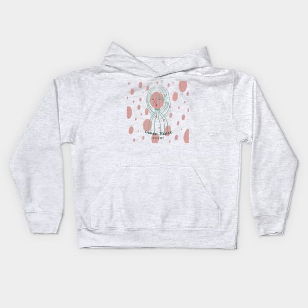 Looking for inner peace Kids Hoodie by Once in a Kiwi Blue Moon